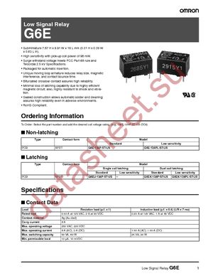 G6E-134P-ST-US-DC24 datasheet  